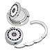 Designer Collection Embossed Mirrored Purse Hook/hanger, Black & White Flower