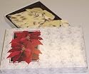 Scott's Cakes 1 lb. White Chocolate Almond Bark in a Poinsettia Box