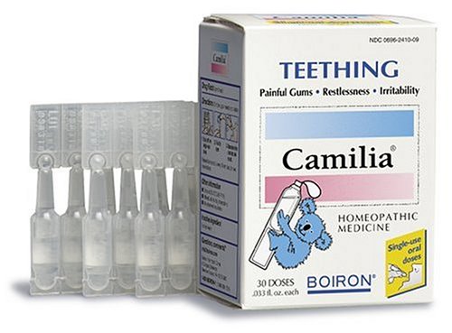 Boiron Homeopathic Medicine Camilia Teething Relief Single-Use Oral Doses, 20-Count Boxes (Pack of 2)