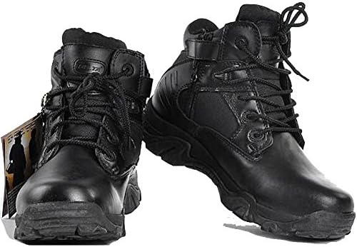 Atled Men's Atled Side Zip Uniform Work Ankle Boots, Black, US 12