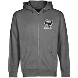 NCAA Northern Illinois Huskies Gunmetal Logo Applique Midweight Full Zip Hoody
