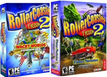RollerCoaster Tycoon 2: Wacky Worlds + Time Twister Expansion Packs