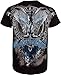 Sakkas Flying Eagle Metallic Silver Embossed Cotton Mens Fashion T-Shirt