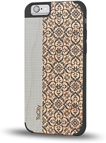 iPhone 6 Case,TaCity® Style 2 Real Maple Wood Case for iPhone 6 -Traveler Wooden Cover+9H Tempered Glass Screen Protector