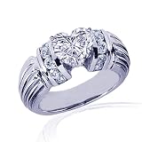 1.40 Ct Heart Shaped Diamond Engagement Ring Channel Set 14K GOLD SI1 GIA 1.40 Ct Heart Shaped Diamond Engagement Ring Channel Set 14K GOLD SI1 GIA