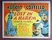Search : DM29 Lost In A Harem ABBOTT & COSTELLO terrific '44 TC.  Here's a terrific TITLE lobby card from the original release of LOST IN A HAREM featuring a great image of BUD ABBOTT and LOU COSTELLO. A must for ABBOTT AND COSTELLO collectors.    Lobby card is in EXCELLENT+ condition. No pinholes, no stains, a one-half inch edge tear on the upper border.