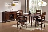36 quiescent susan:Homelegance Ameillia 60 Inch Round Counter Height Table w/ Drop Leaf