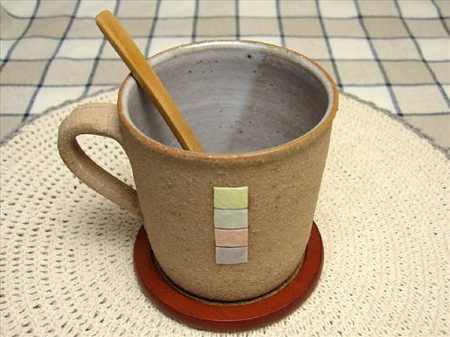 マグカップ ミニタイルシリーズ（大） 益子焼き ホソカワカオリ作 手作り陶器 作家もの