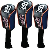 MLB McArthur Detroit Tigers Navy Blue 3-Pack Barrel Golf Club Headcovers