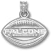 Atlanta Falcons NFL Pierced Football Pendant (Silver)
