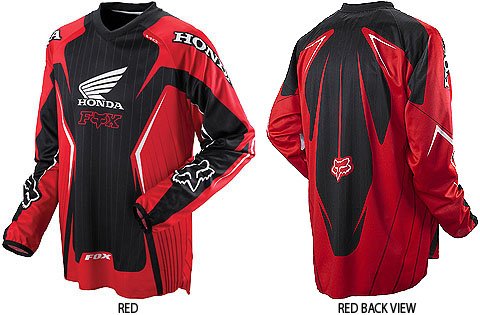 Fox Racing Honda HC Youth Boys Motocross Motorcycle Jersey - 2009 Model - Color: Red, Size: Youth Medium