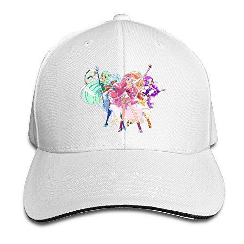 Lolirock-Unisex-100-Cotton-Adjustable-Baseball-Caps-White-One-Size