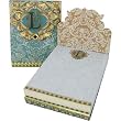 L Monogram Jewel and Gold Foil Embellished Pocket Note Pad