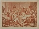 Hand Made Oil Reproduction - William Hogarth - 24 x 18 inches - A Midnight Modern Conversation