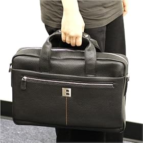Luxurious Executive Faux Leather Briefcase Bag for Samsung NC10-14GBK 10.2-Inch Netbook