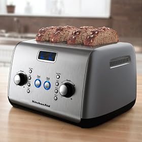 KitchenAid 4-Slice Toaster: SilverKitchenAid Auto-Lift 4-Slice Toasters