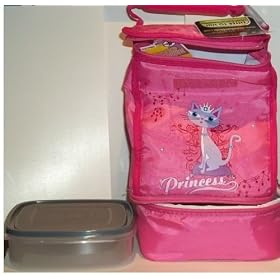 Arctic Zone Two Compartment Princess Cat Pink Lunch Box Bag by 