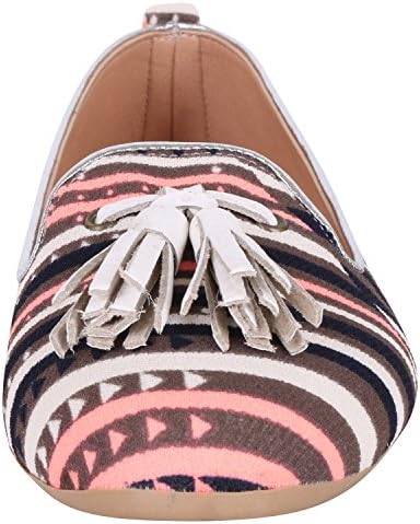 MCnelly's Women's Aztec Pattern Tassel Slip-on Comfortable Loafer Flat Shoes (shoes-032-1-235)