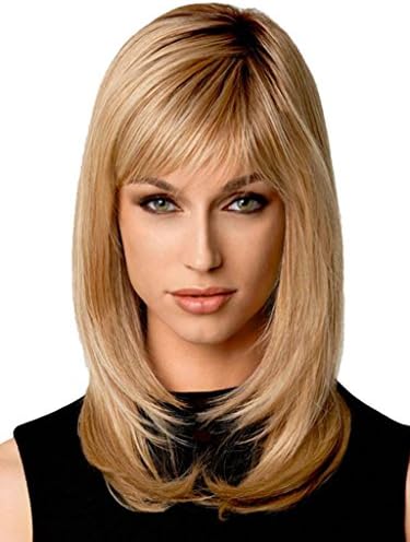 RainbowWigs Fashion Stylish Long Ginger Blonde Straight Hair Wigs for Women LC51