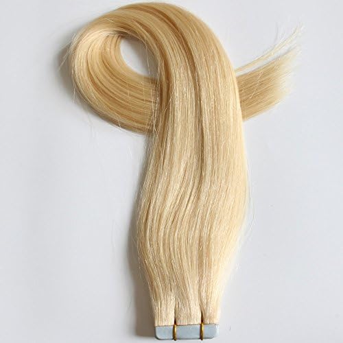 Tape In Human Remy Hair Extensions Salon Quality 20" 20 Pcs 50 Gram Per Package Professional Hair Color Blonde #613