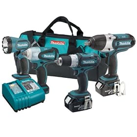 Makita LXT421 18-Volt LXT Lithium-Ion 4-Piece Combo Kit