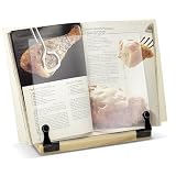 Deluxe Acrylic Cookbook Holder with Wood Base