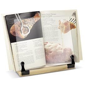 Buy Deluxe Acrylic Cookbook Holder with Wood Base by CS Household