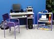 Symmetrix 3 Piece Study Collection In Purple By Studio RTA Furniture