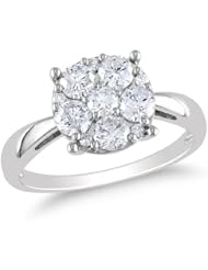 14k White Gold Diamond Fashion Ring (1 Cttw, G-H Color, I1-I2 Clarity)