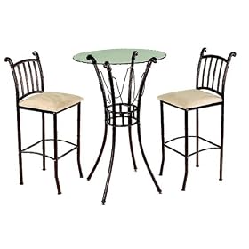Click here to buy 3-pc. Italian Bistro Set- Rustic Coffee by Home Source.