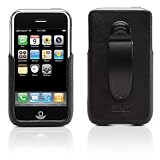 Griffin Elan Leather Snap-In Case with Belt Clip for iPhone (Black)
