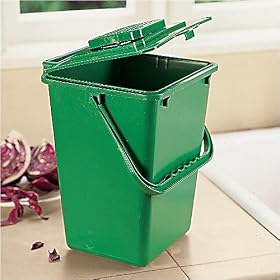 Gaiam Kitchen Compost Bucket - Regular - Green (5.5 Quart)