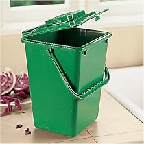 Gaiam Kitchen Compost Bucket Small, Green (5.5 Quart)