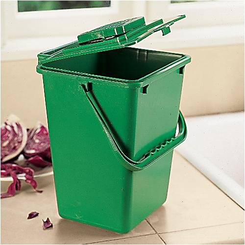Gaiam Kitchen Compost Bucket Small, Green (5.5 Quart)