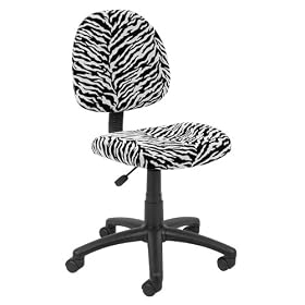 Boss Microfiber Posture Chair - Zebra by BOSS