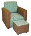 Angel Song Heaven Sent Pink &amp; Green Candy Stripe Classic Girl's Chair