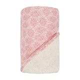 Bumkins Organic Cotton Hooded Towel Set - Rose Print Trim