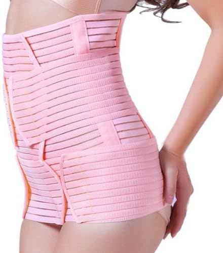 Fasidi 2 in 1 Women Tummy Slim Slimming Girdle Corset Plus Post Natal Pelvic Girdle Belt Asian Size M - Pink