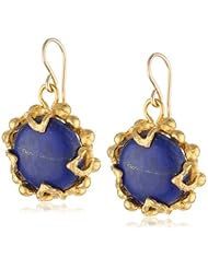 Devon Leigh Lapis in Gold Dipped Setting Earrings