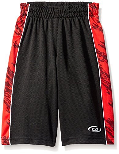 CB Sports Boys' Athletic Short, TM37-Lines/Spike Engine Red, 10/12
