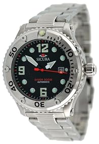 Sicura Men's 300M Automatic Diver Watch #SM606-MB (Black Dial)