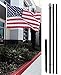 AES 10ft Black Steel Outdoor Flag Pole KIT + Ground Spike + Shock Absorber (no flag)