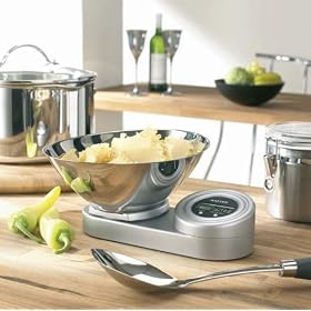 Salter 5008Svssdr Electronic Kitchen Scale With Stainless Steel Bowl And Rotating Display