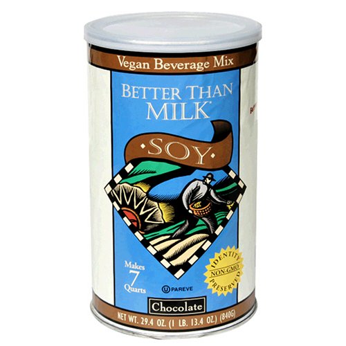 Better Than Milk Vegan Beverage Mix, Soy, Chocolate, 29.4-Ounce Canisters (Pack of 2) by Soy Beverages