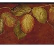Maroon Botanical Wallpaper Border