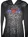 Burn Out Hoodie w/ Crystal Heart with Wings