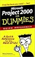 Microsoft Project 2000 for Dummies Quick Reference