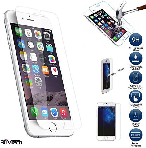 Screen protector for iPhone 6, iPhone 6 (4.7 inch ONLY) RuvTech HD Clear Tempered Glass, Screen Protector, RuvTech Apple iPhone 6 Premium HD Clear Ballistic Glass Screen Protector - Protect Your Screen from Scratches and Drops - Maximize Your Resale Value - 99.99% Clarity and Touchscreen Accuracy Highest Quality Premium Anti-Scratch Bubble-free Reduce Fingerprint No Rainbow Washable Screen Protector Easy Install Product [1-Pack,0.33mm]