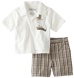 Kenneth Cole Baby-boys Infant Paper Plate Polo And Plaid Short