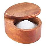 BonJour Neem Wood Round Saltbox Vault